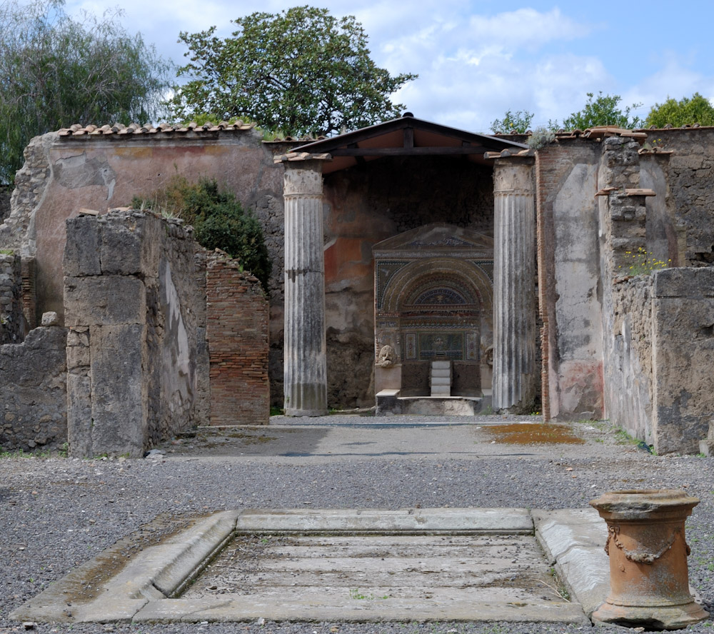 Pompei, Brunnen im Casa d. Fontana Grande