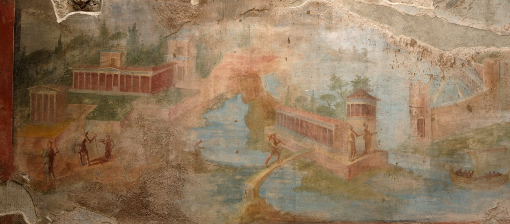 Pompei, Wandmalerei im Casa d. Fontana Piccola.