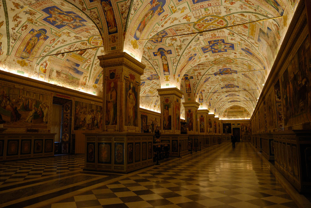Vatikan. Museum, die Bibliothek