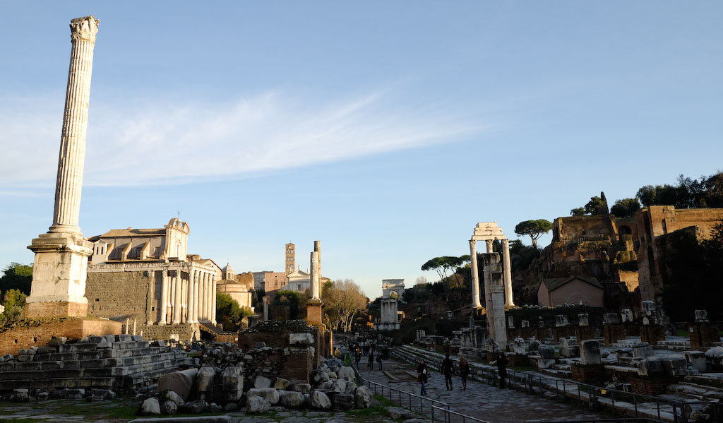 Forum Romanum, Blick von Westen nach Osten.