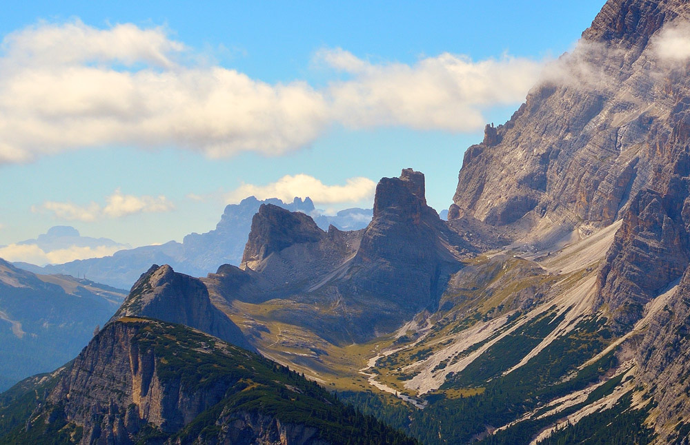 Das Hochtal Val Popena unterhalb des Mt. Cristallo...