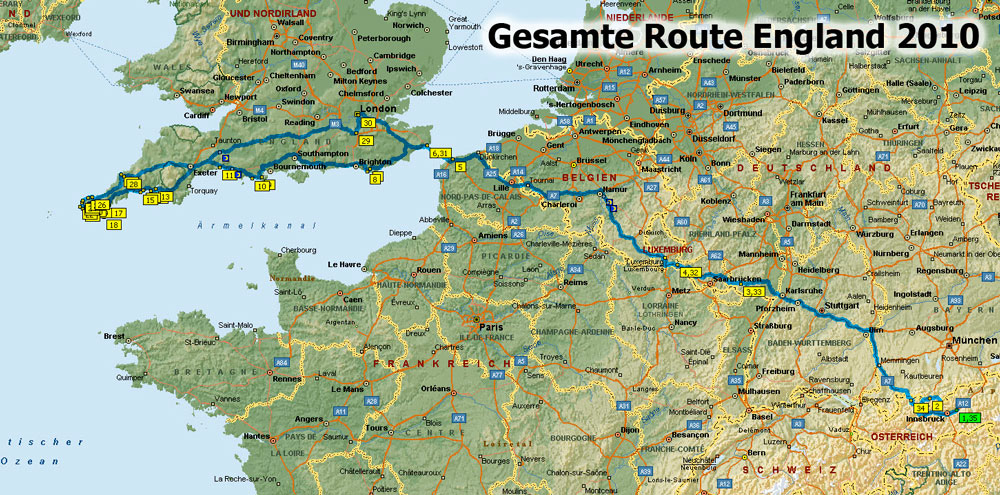 Die gesamte Tour ergibt ca. 3600 Km. Unser WoMo spulte die Distanz problemlos ab, diesmal blieben wir auch von Steinschlägen und ähnlichen Vorkommnissen verschont.