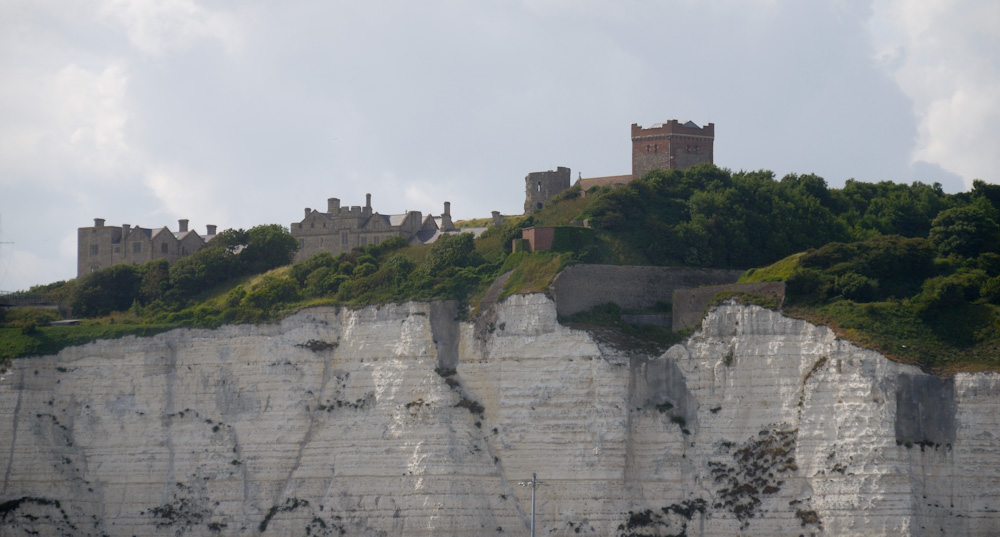 Blick auf Dover Castle. Die Burg haben wir 2004 schon besucht.