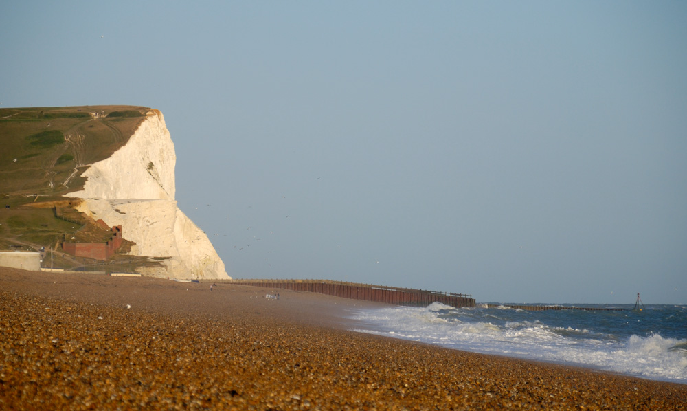 Am Seaford Beach Blick zum Seaford Head.