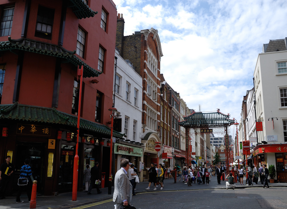 Die Londoner Chinatown liegt im Stadtviertel Soho, ist aber im Vergleich zu anderen Chinatowns in anderen Metropolen ziemlich klein.