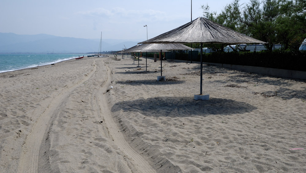 Strand beim CP, Strandservice erst ab Anfang Juni