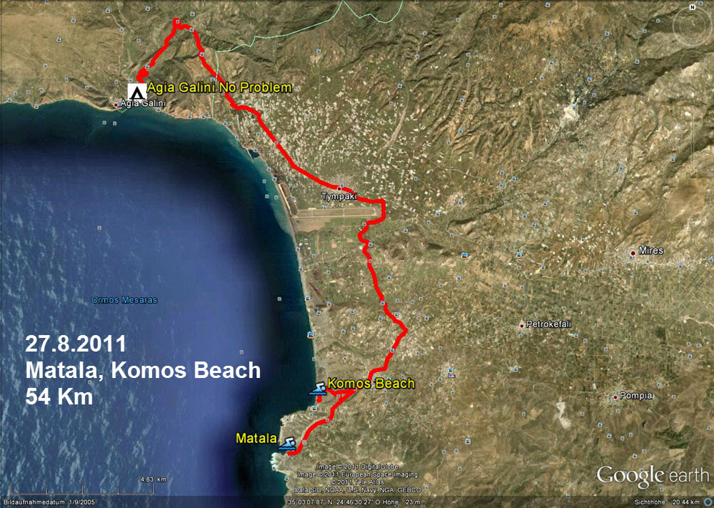 27.8.2011 Heute wollen wir an den Hippy-Strand von Matala, ist ja nicht weit entfernt von Ag.Galini.