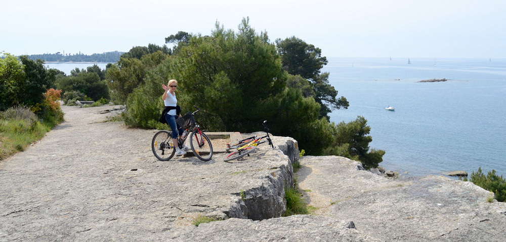 24.4. Der Radweg vom Camp Polari entlang der Küste nach Rovinj, immer wieder gern benutzt von uns.