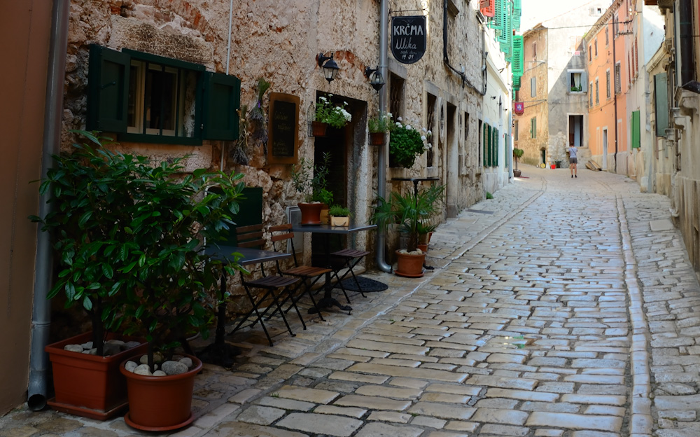 Rovinj Altstadt, mittelalterliches, mediterranes Flair in den Gassen...