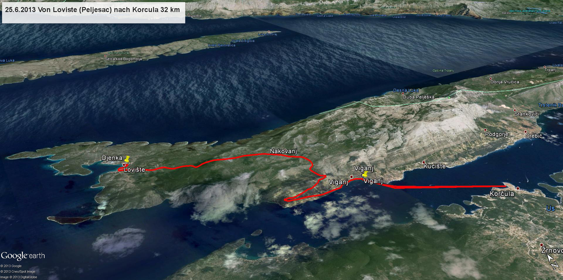 25.6. Ausflug mit dem Boot nach Korcula - Stadt...