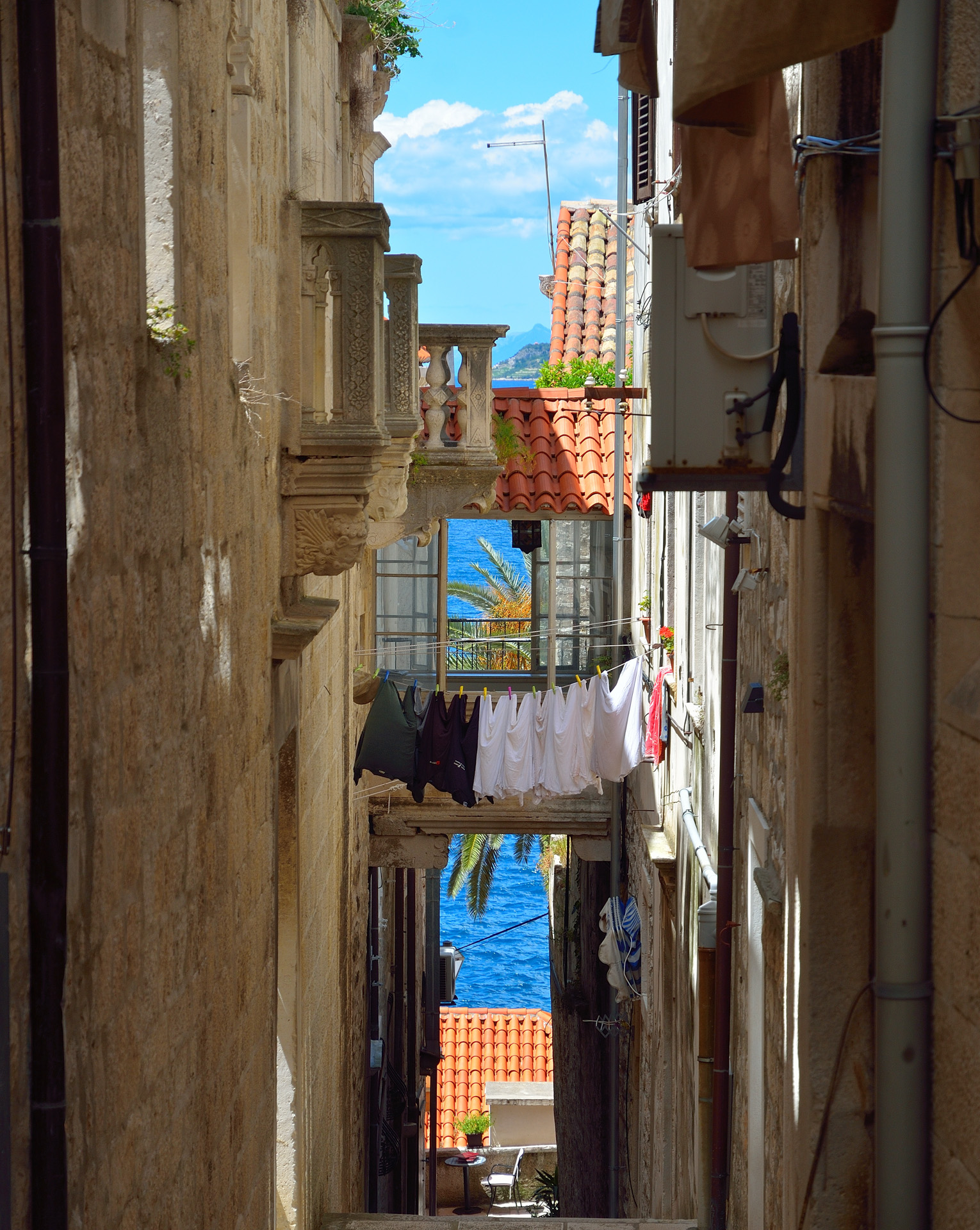 Typische Gasse in Korcula...