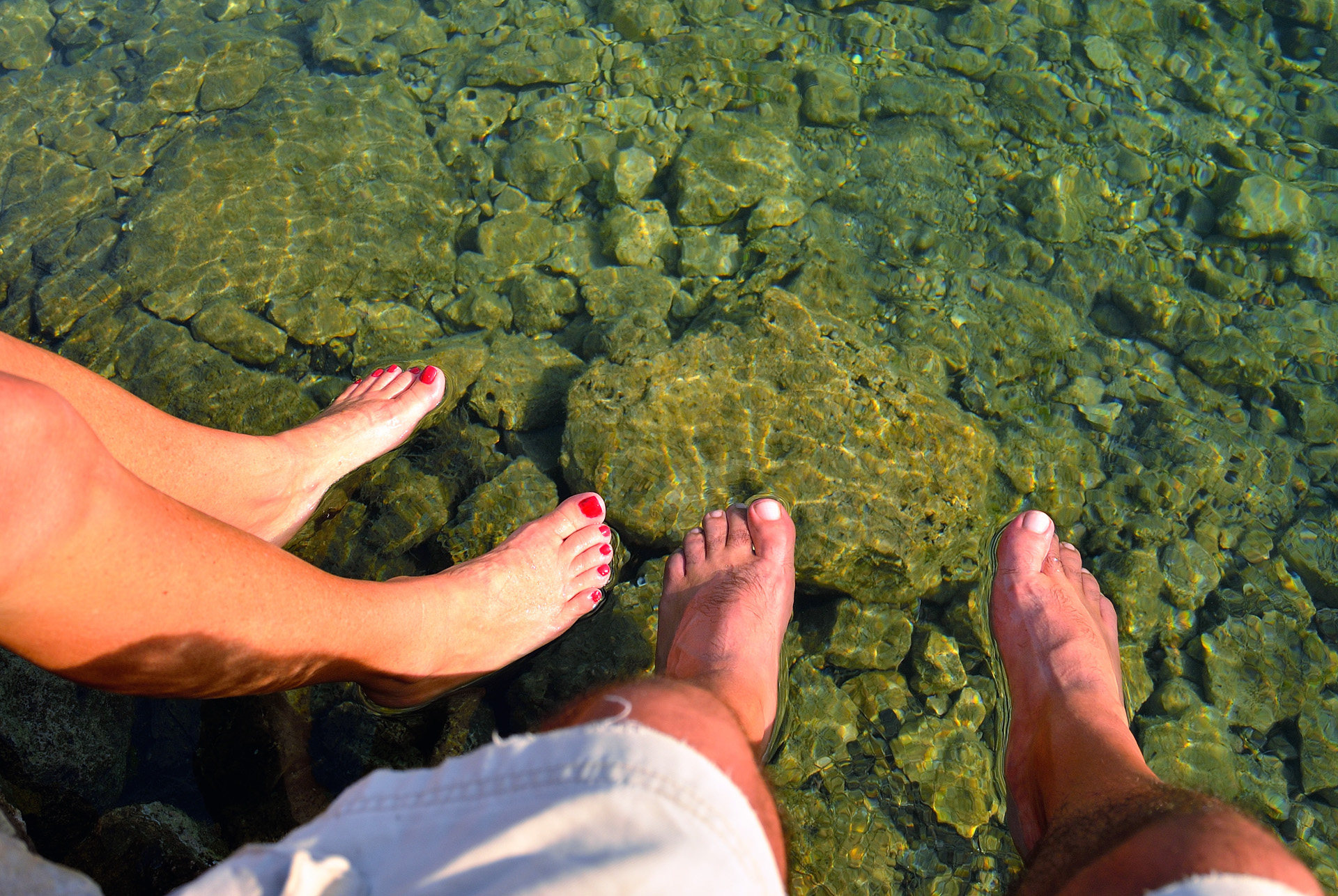 Im Nationalpark Mljet, das Wasser ist sehr sauber und warm, man möchte direkt reinspringen... leider haben wir unsere Badesachen nicht dabei...