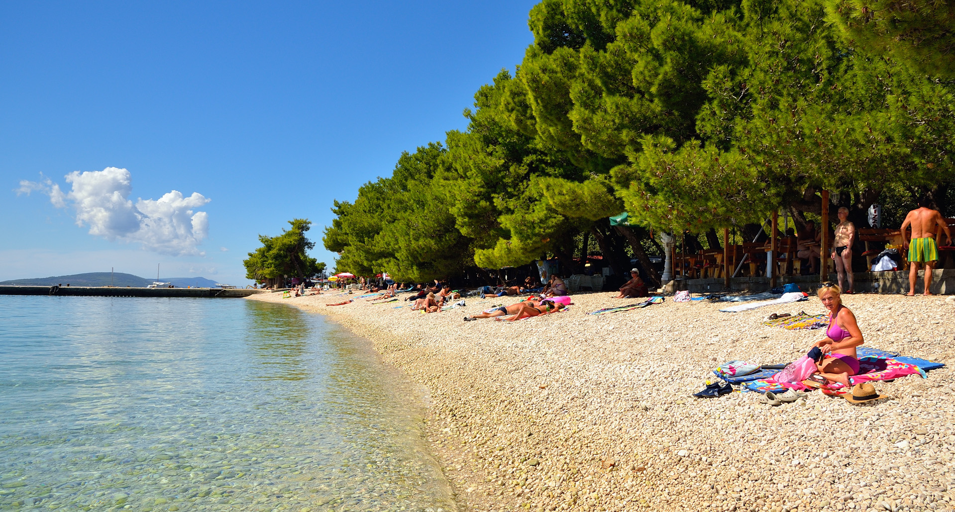 Der Strand beim CP gehört zu den schönsten in ganz Dalmatien und wenn dann das Wetter auch noch so wie bei uns mitspielt...
