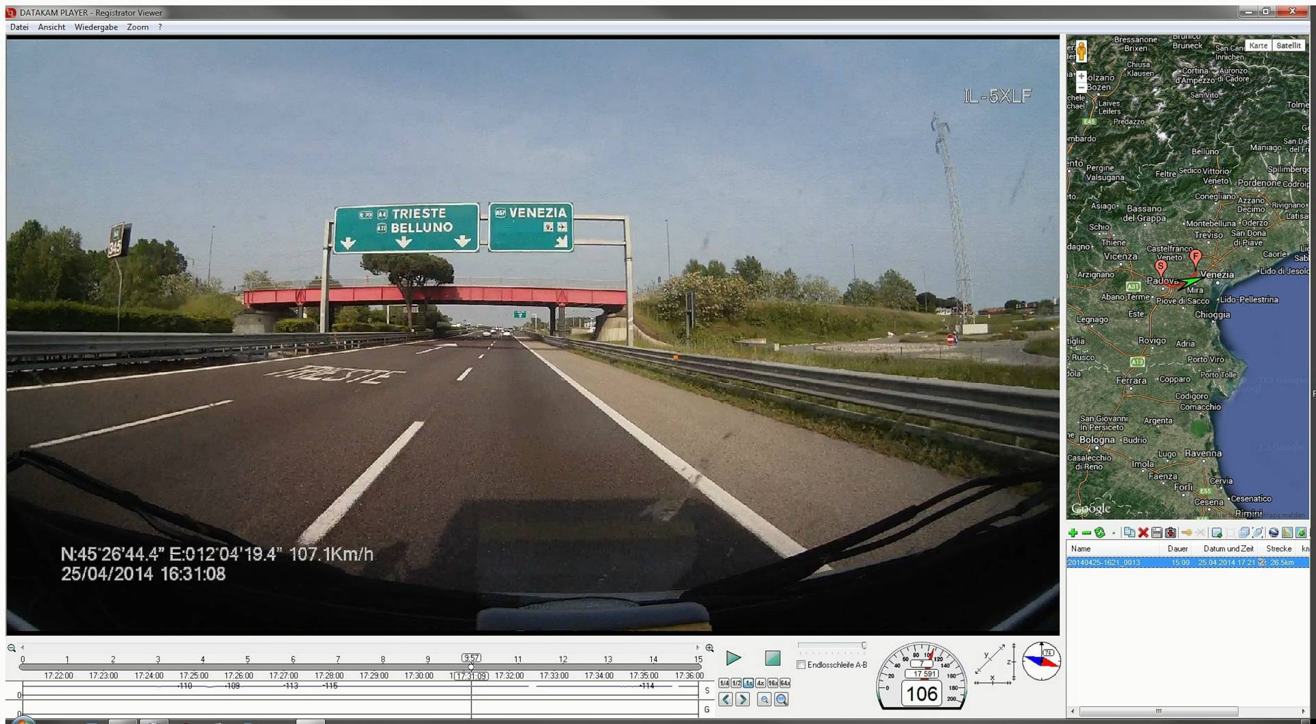 ...nach einer Kaffeepause lassen wir Venedig rechts liegen, wir kommen gut voran...