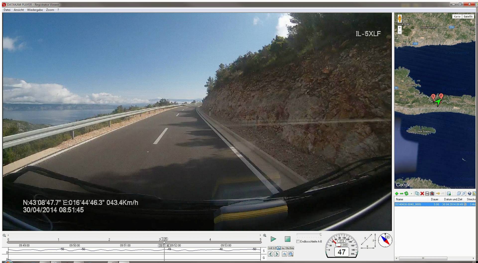 ...gleich hinter Jelsa beginnt ein ca. 5 km langer Abschnitt der neuen Strasse. In ein paar Jahren wird wohl die ganze Insel so gut ausgebaut sein...