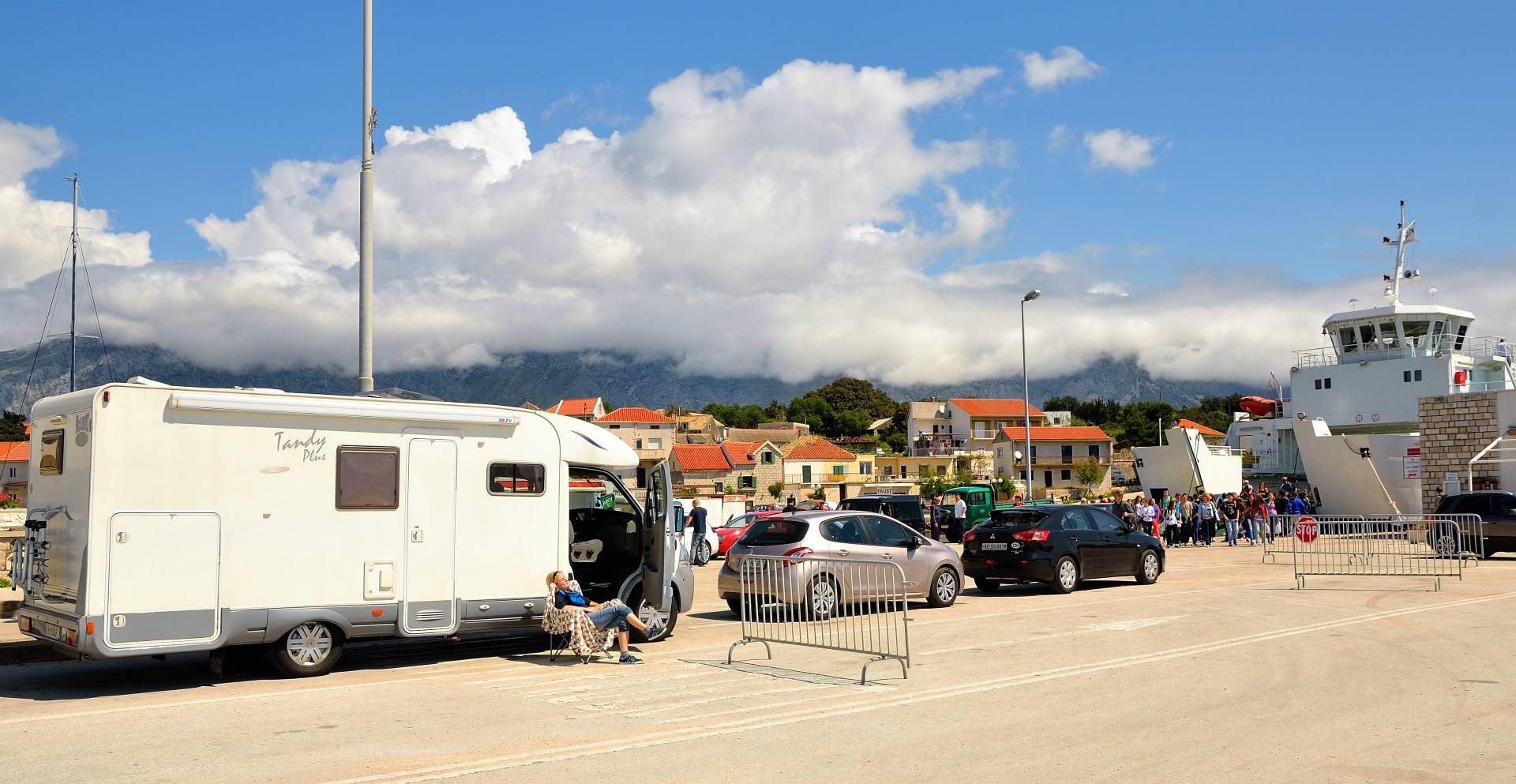 ...wir haben noch ein Stündchen Zeit bis zum Ablegen, Daniela lässt sich diese Gelegenheit natürlich nicht entgehen...