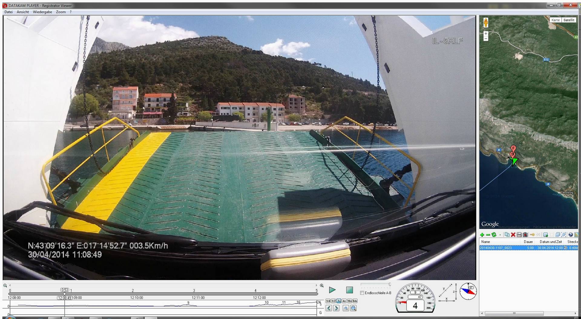 ...nach ca. 6 km sind wir kurz darauf in Drvenik, die Rampe wird schon mal runter gelassen...