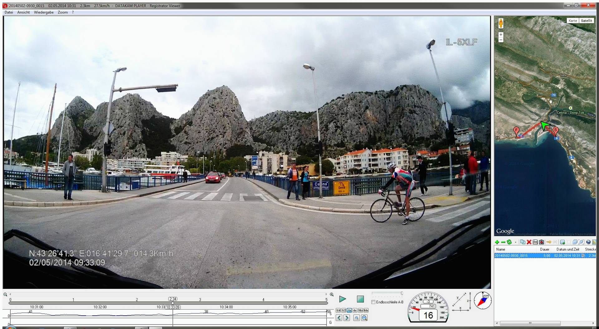 ...wir fahren durch Omis...