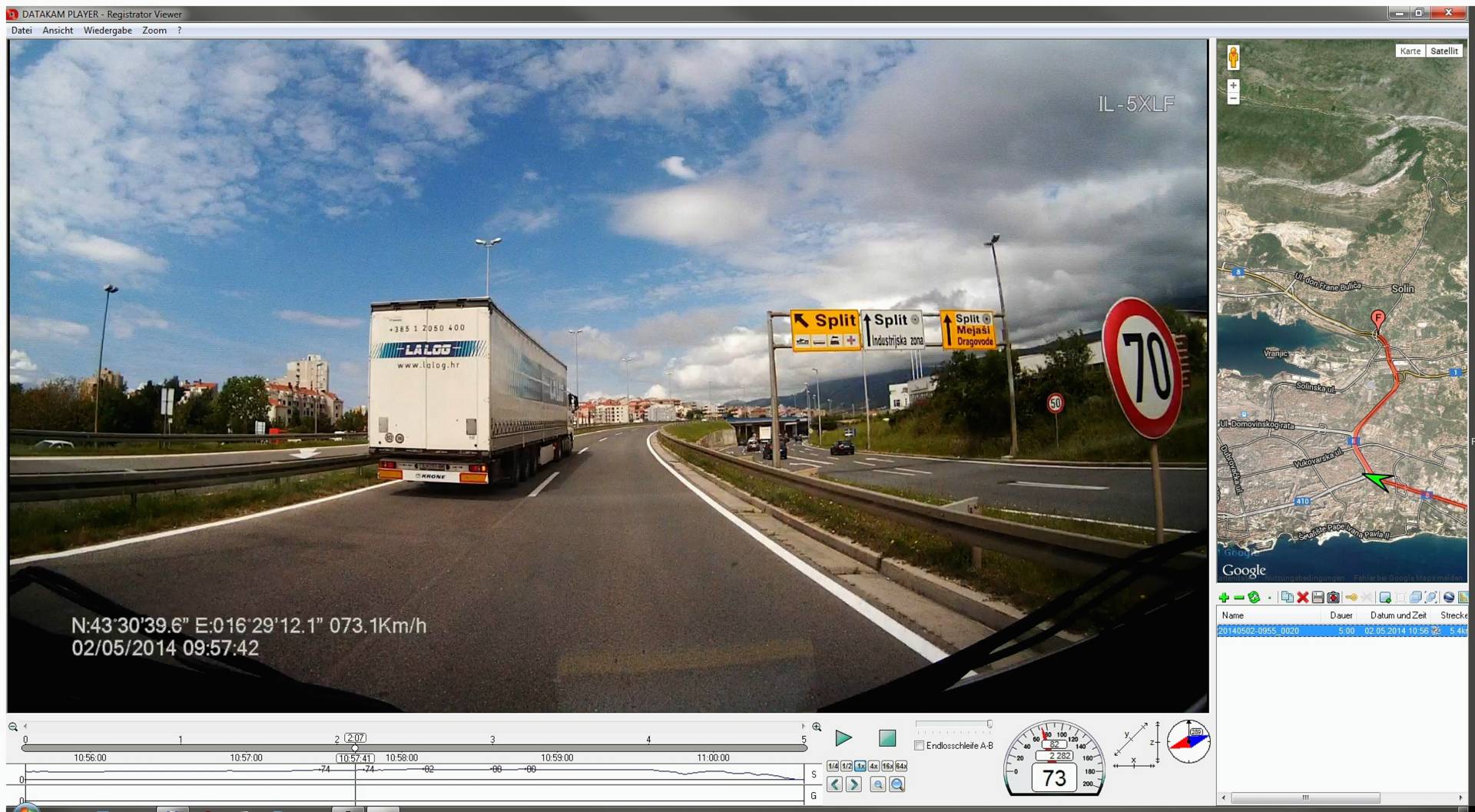 ...kurz darauf sind wir schon in Split, auch hier kommen wir gut durch und bleiben auf der Magistrale...