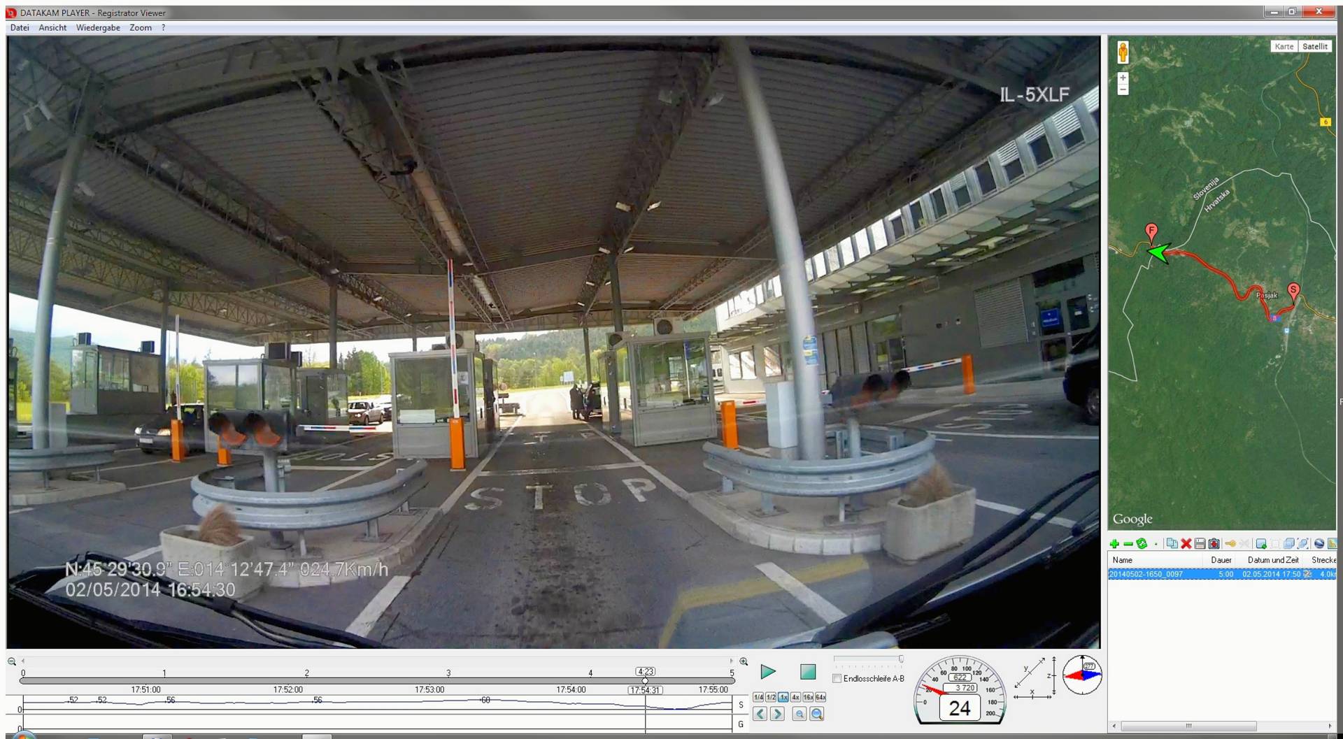 ...eine halbe Std. später erreichen wir die Grenze Kroatien/Slowenien bei Pasjak und werden durchgewunken...