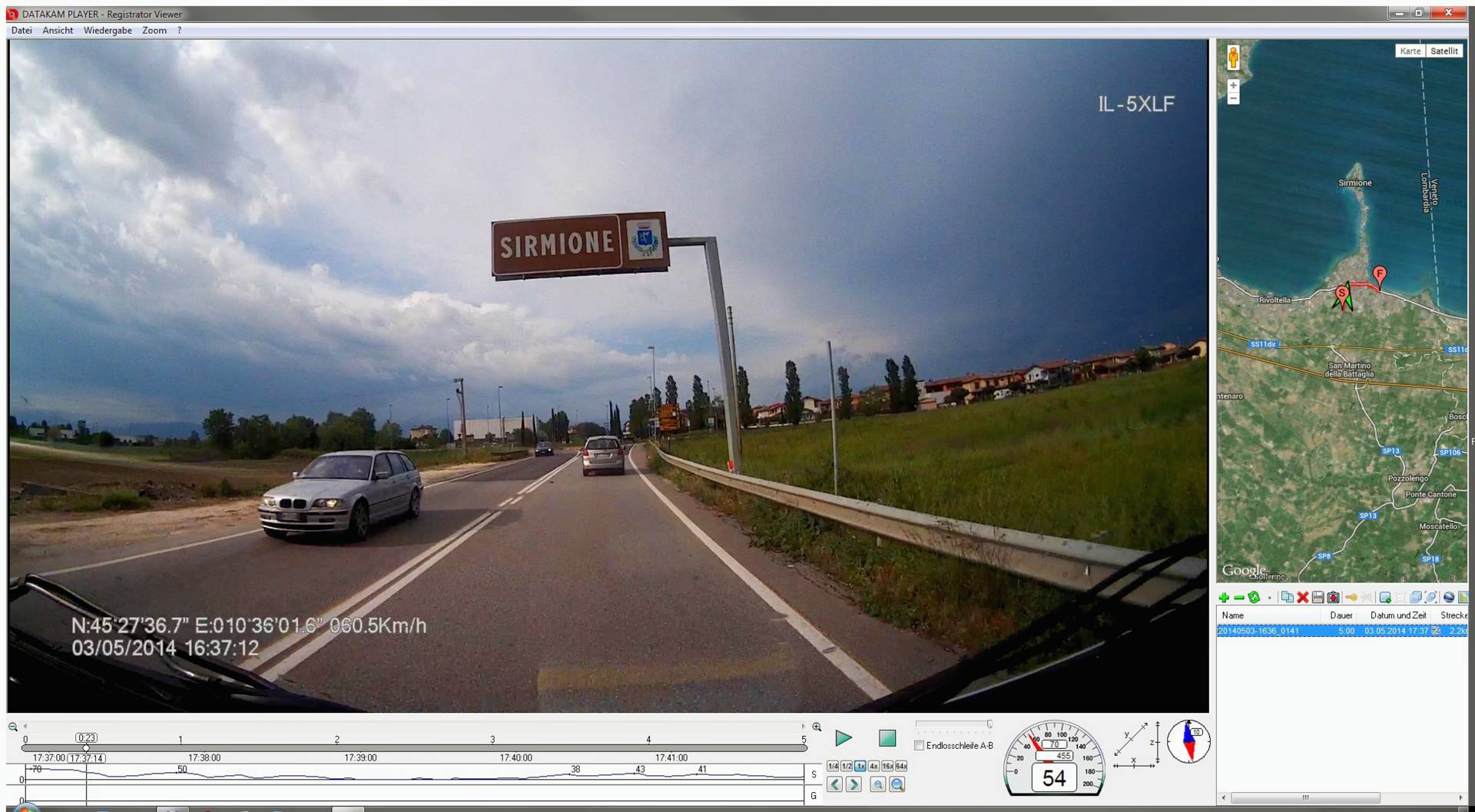 ...kurz vorm Gardasee beruhigte sich das Wetter...