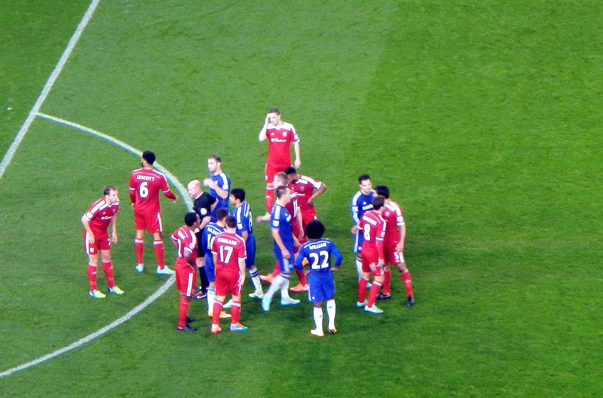 In der 11. Minute das 1:0 durch Diego Costa...