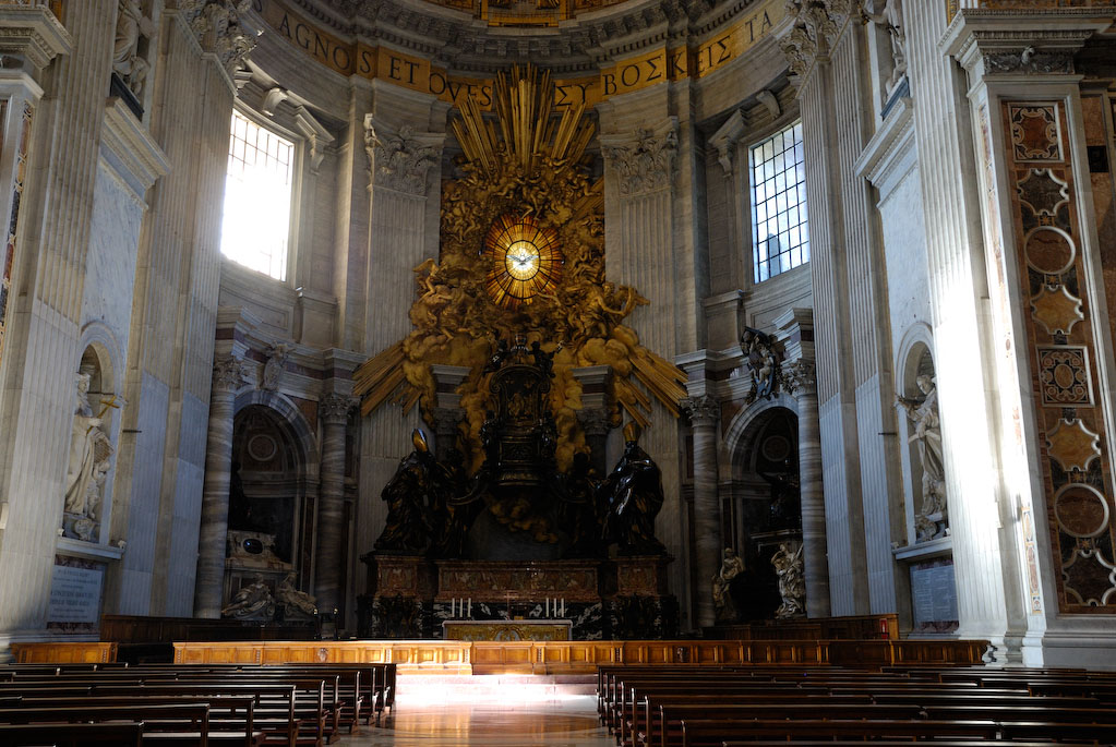 Petersdom, Hauptaltar, Cathedra Petri, Berninis Barockskulptur (1656-65)