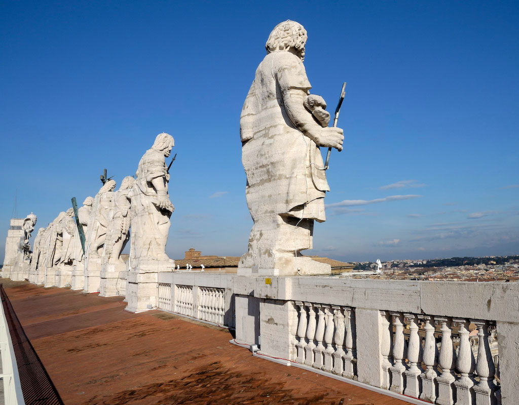 Auf dem Dach des Petersdoms