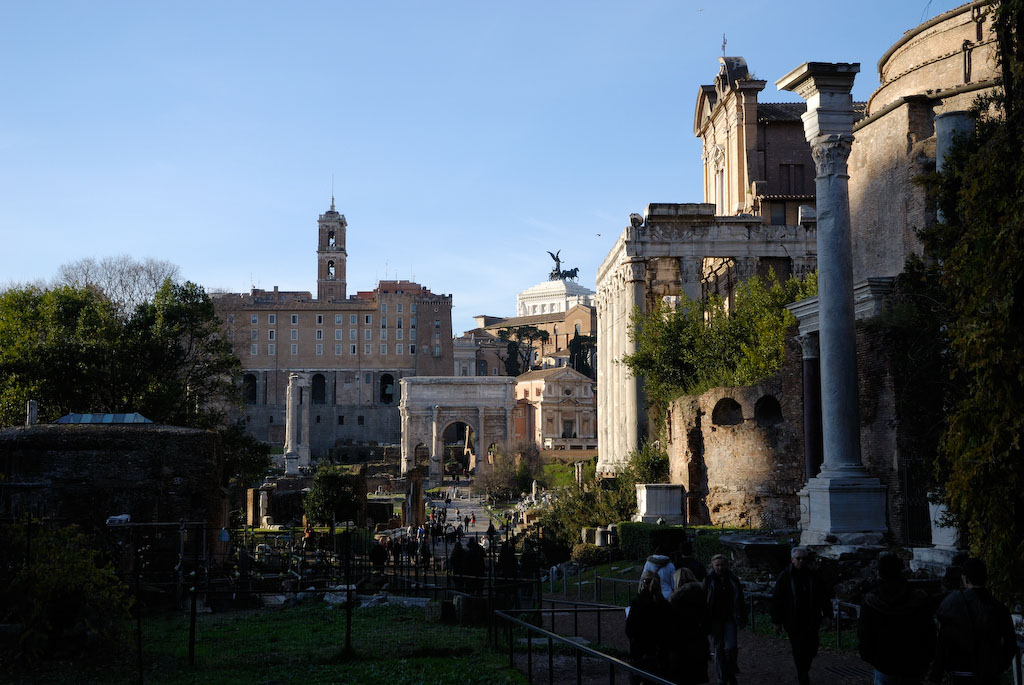 Forum Romanum, Blick von Osten nach Westen.