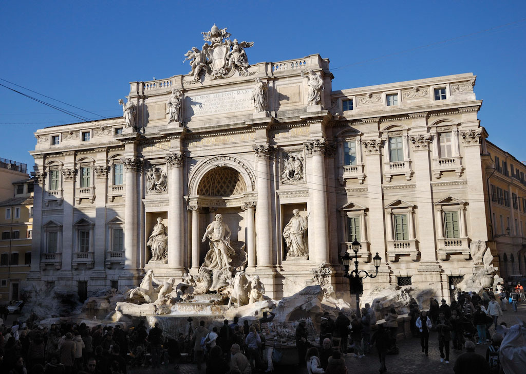 Fontana  di Trervi, Roms schönster und bekanntester Brunnen, Nicola Salvi, 1762