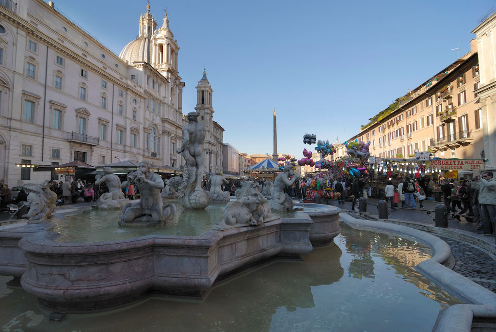 Piazza Navona, Fontana d. Moro