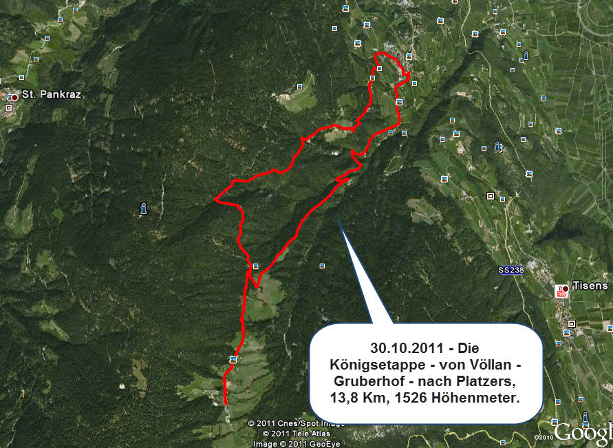 30.10. Tag 2 , oder ,,Der längste Tag" (von den 3 Wandertagen)...  :-)  ...Die Wanderschuhe sind inzwischen gut eingelaufen und nach ein paar hundert Meter sind wir schon wieder in unserem Element...