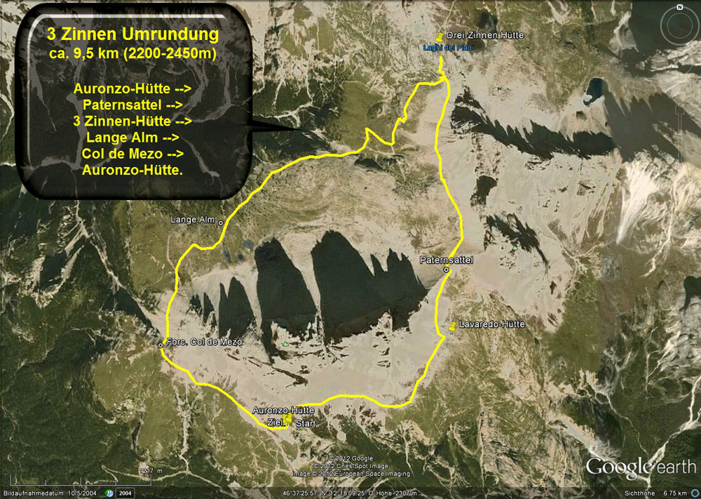 Tagesausflug in die Sextener Dolomiten...Rundwanderung um die berühmten 3 Zinnen...