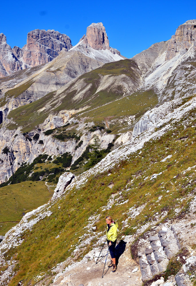 Immer wieder staunen �ie einzigartige Bergwelt der Dolomiten...