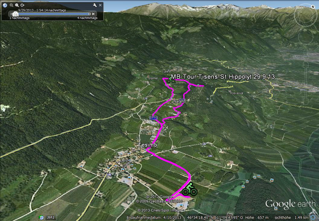 Mit dem MTB nach St. Hyppolyt...