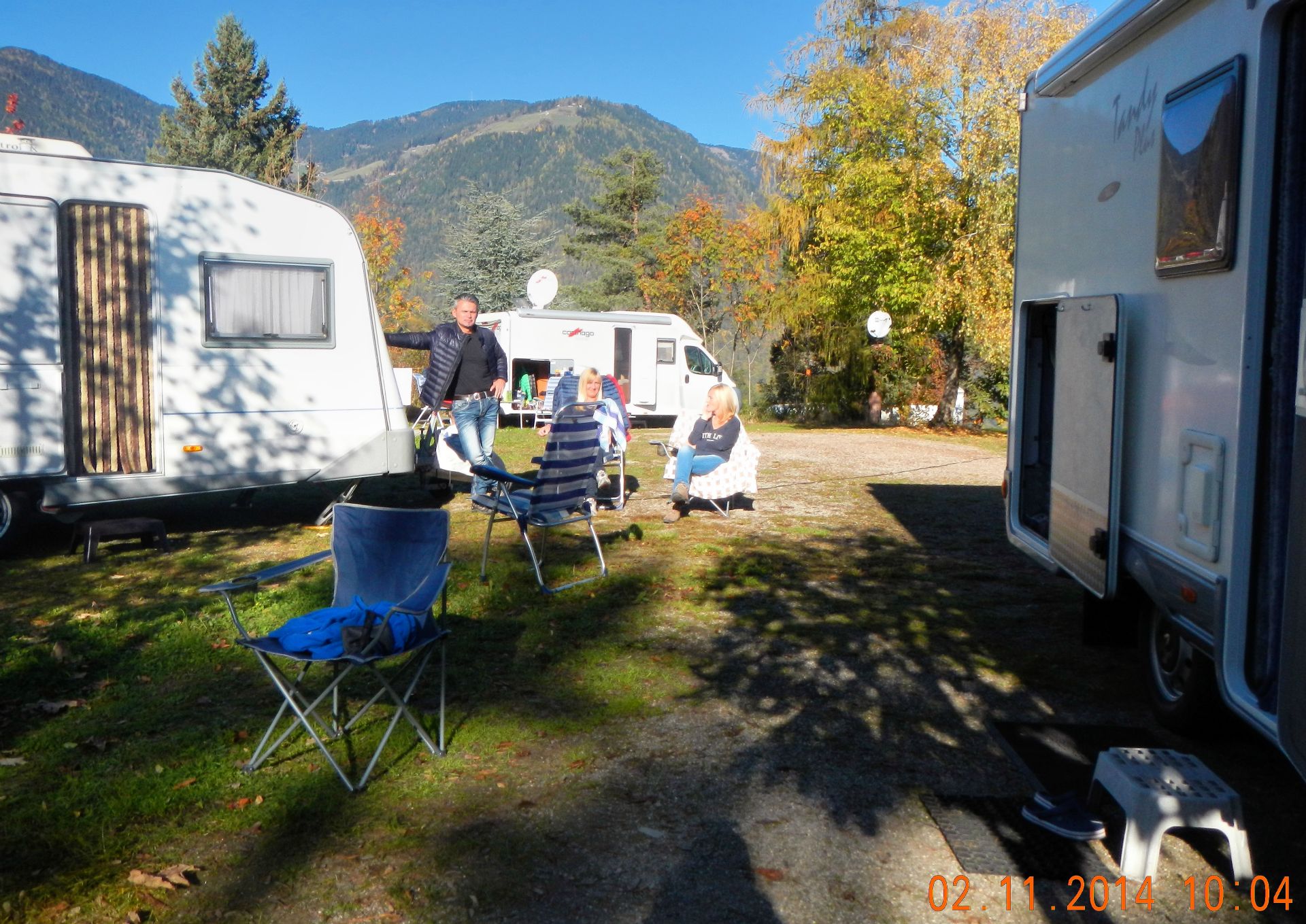 Der CP sperrt heute zu. Nur wir und ein weiteres Womo stehen noch hier...